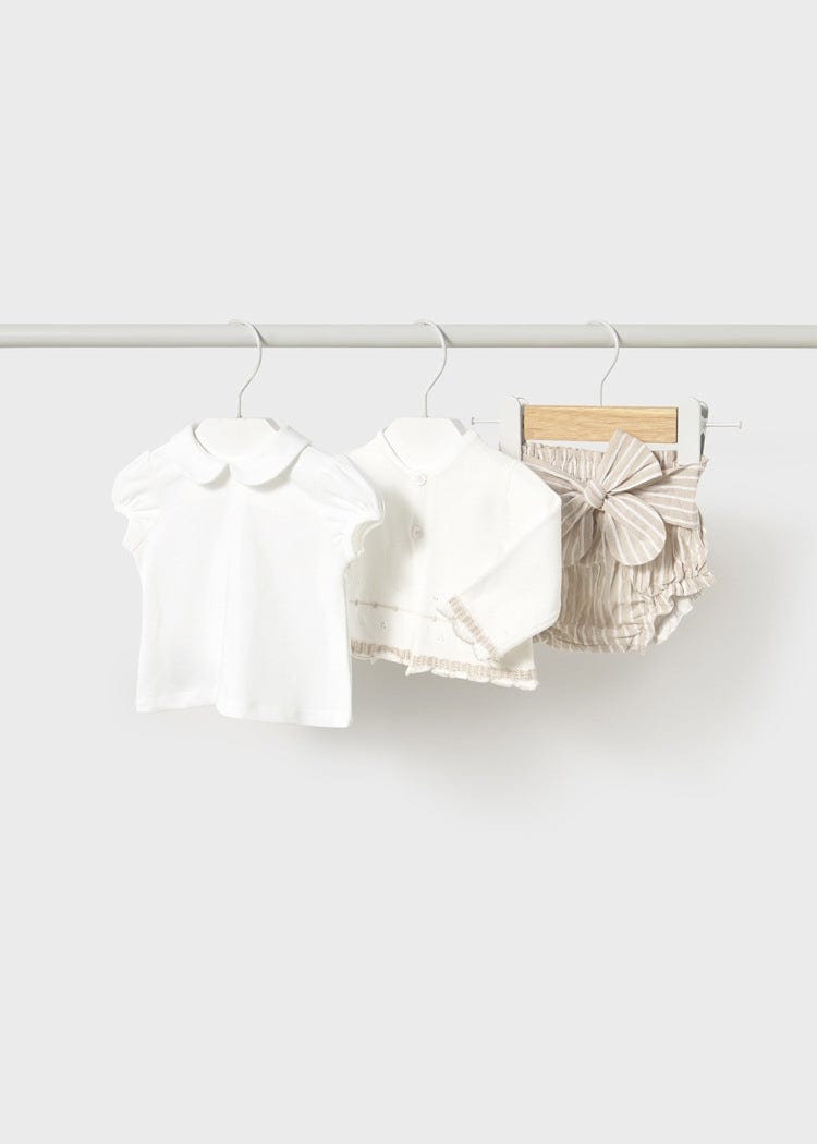 Mayoral Usa Inc Mayoral 3-Piece Cardigan & Diaper Cover Set - Little Miss Muffin Children & Home