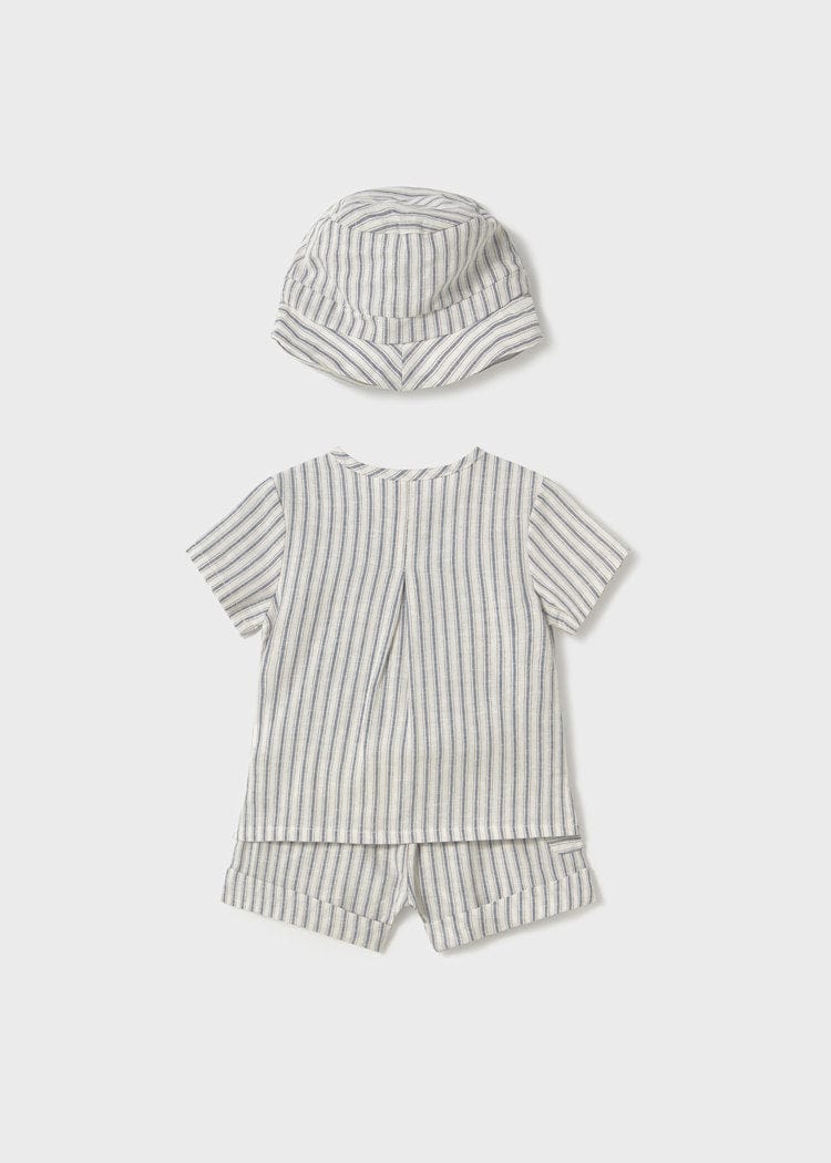 Mayoral Usa Inc Mayoral Striped Short Set with Hat - Little Miss Muffin Children & Home