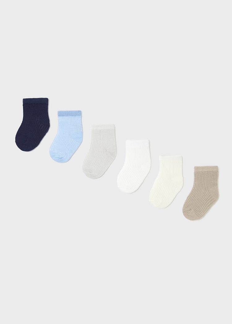 Mayoral Usa Inc Mayoral 6 Pair Socks Set in Blues - Little Miss Muffin Children & Home