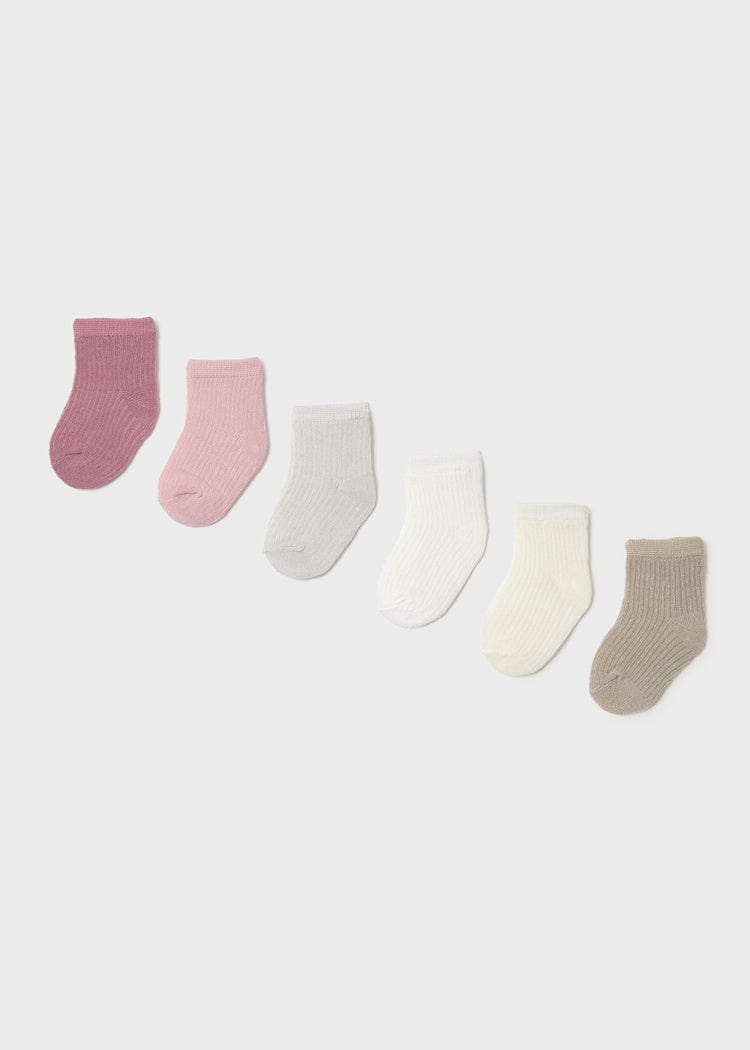 Mayoral Usa Inc Mayoral 6 Pair Socks Set in Pinks - Little Miss Muffin Children & Home