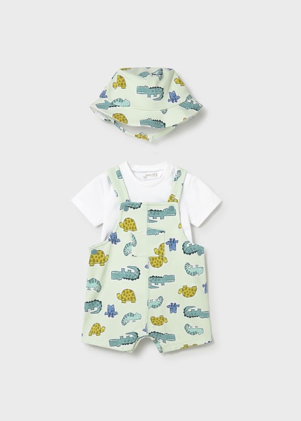 Mayoral Usa Inc Newborn 3-Piece Overall Set in Apple - Little Miss Muffin Children & Home