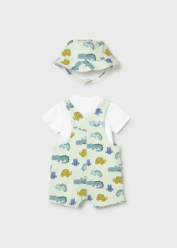 Mayoral Usa Inc Newborn 3-Piece Overall Set in Apple - Little Miss Muffin Children & Home