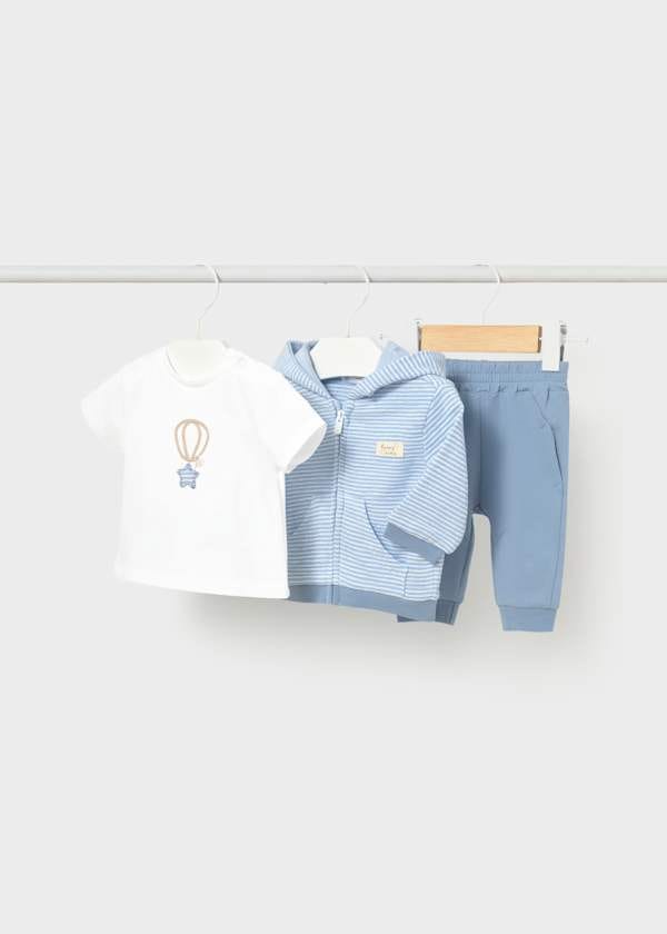 Newborn 3-Piece Tracksuit Set in Blue