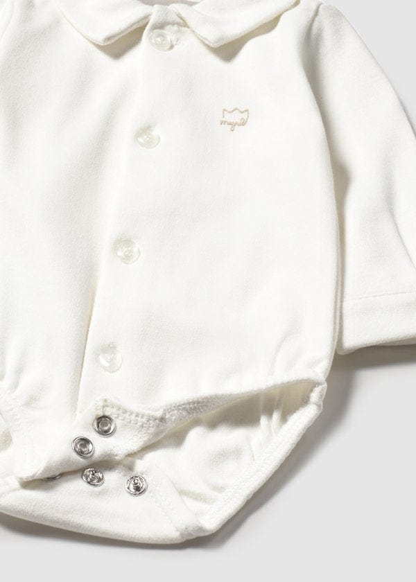 Mayoral Usa Inc Newborn Collared Button Front Onesie - Little Miss Muffin Children & Home