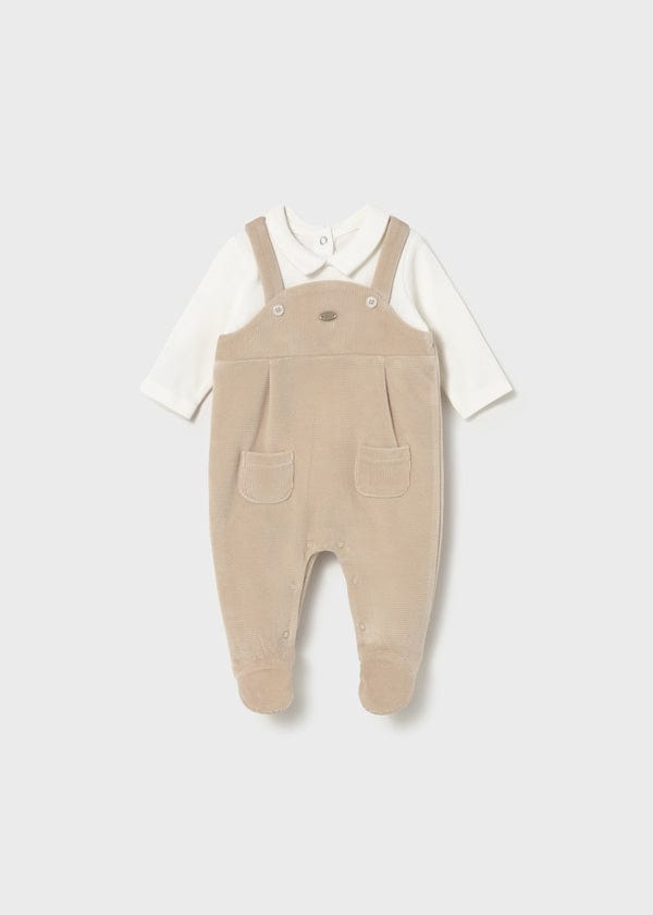 Mayoral Usa Inc Newborn Corduroy Footed One Piece in Cereal - Little Miss Muffin Children & Home