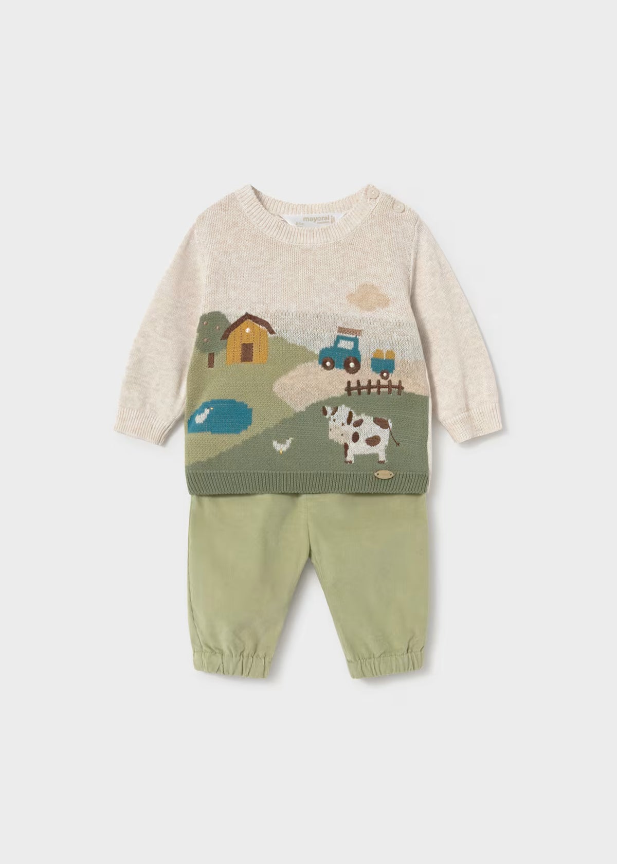 Mayoral Usa Inc Newborn Jacquard Sweater & Pants Set - Little Miss Muffin Children & Home