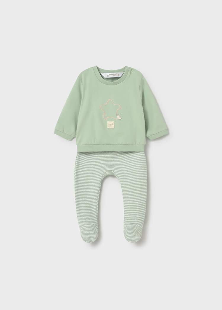 Newborn Footed Pants & Sweatshirt Set