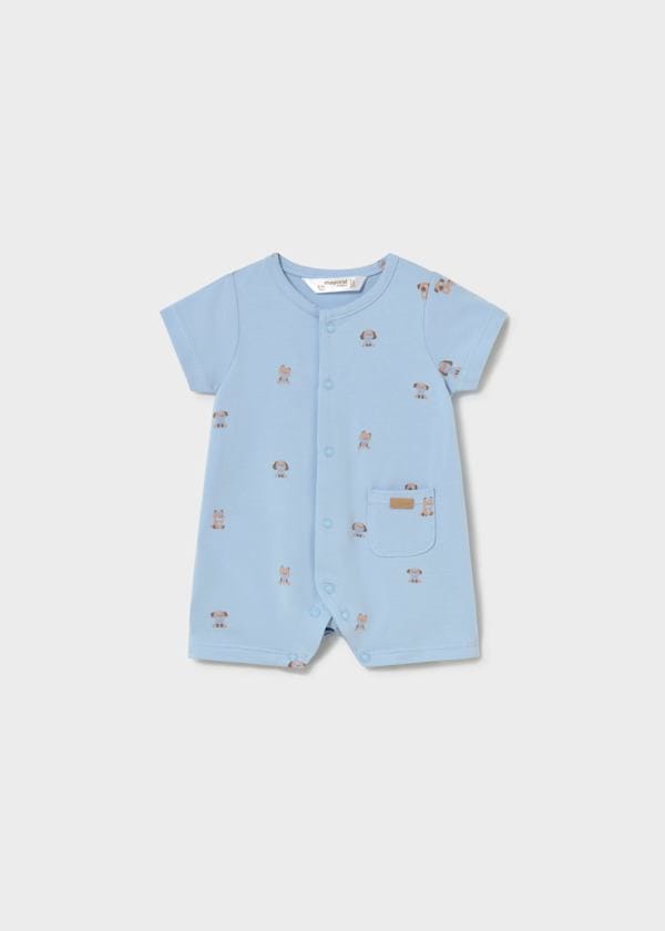 Newborn Printed Romper in Sky