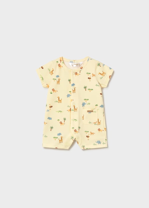 Newborn Printed Romper in Sunny