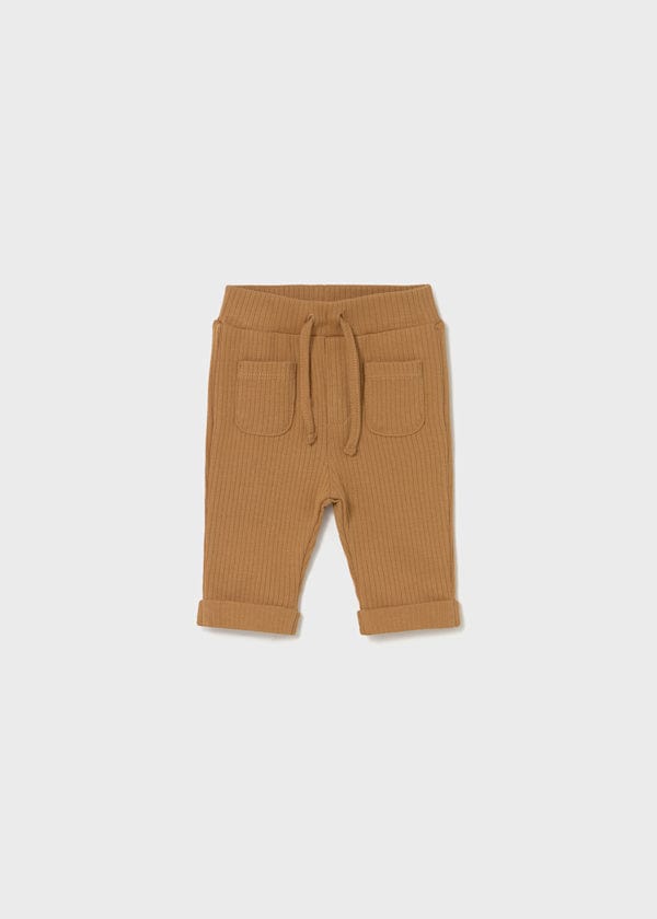 Mayoral Usa Inc Newborn Ribbed Knit Pants in Amber - Little Miss Muffin Children & Home