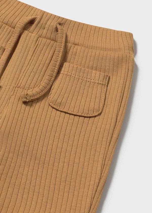 Mayoral Usa Inc Newborn Ribbed Knit Pants in Amber - Little Miss Muffin Children & Home