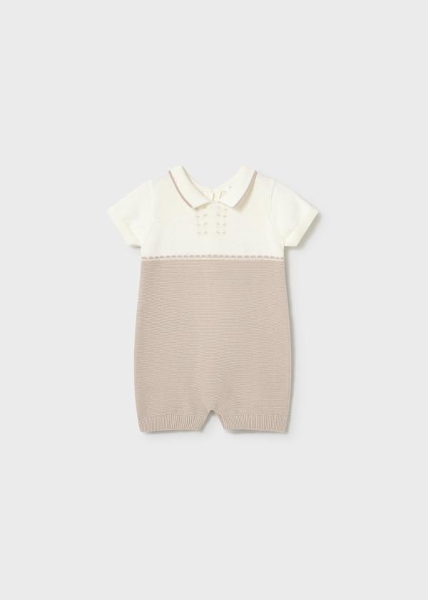 Mayoral Usa Inc Newborn Knit Romper in Mole - Little Miss Muffin Children & Home