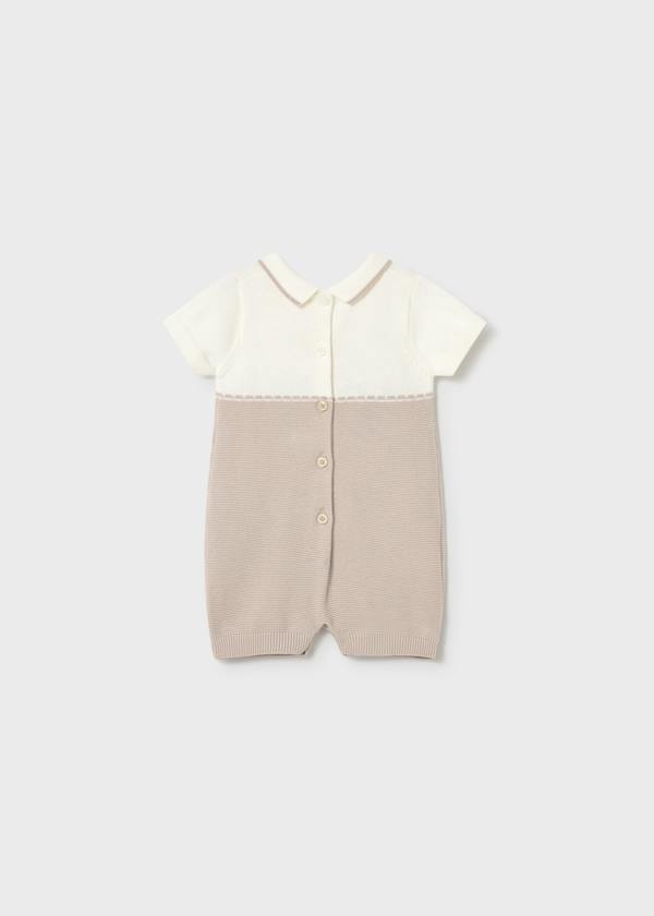 Mayoral Usa Inc Newborn Knit Romper in Mole - Little Miss Muffin Children & Home