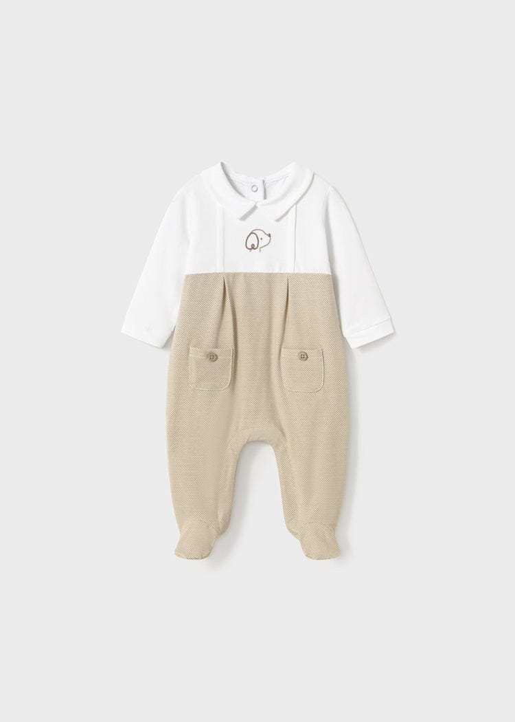 Mayoral Usa Inc Mayoral Dressy Collared Long Romper - Little Miss Muffin Children & Home