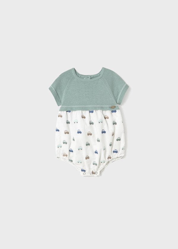 Mayoral Usa Inc Mayoral Short Sleeve Combo Romper - Little Miss Muffin Children & Home