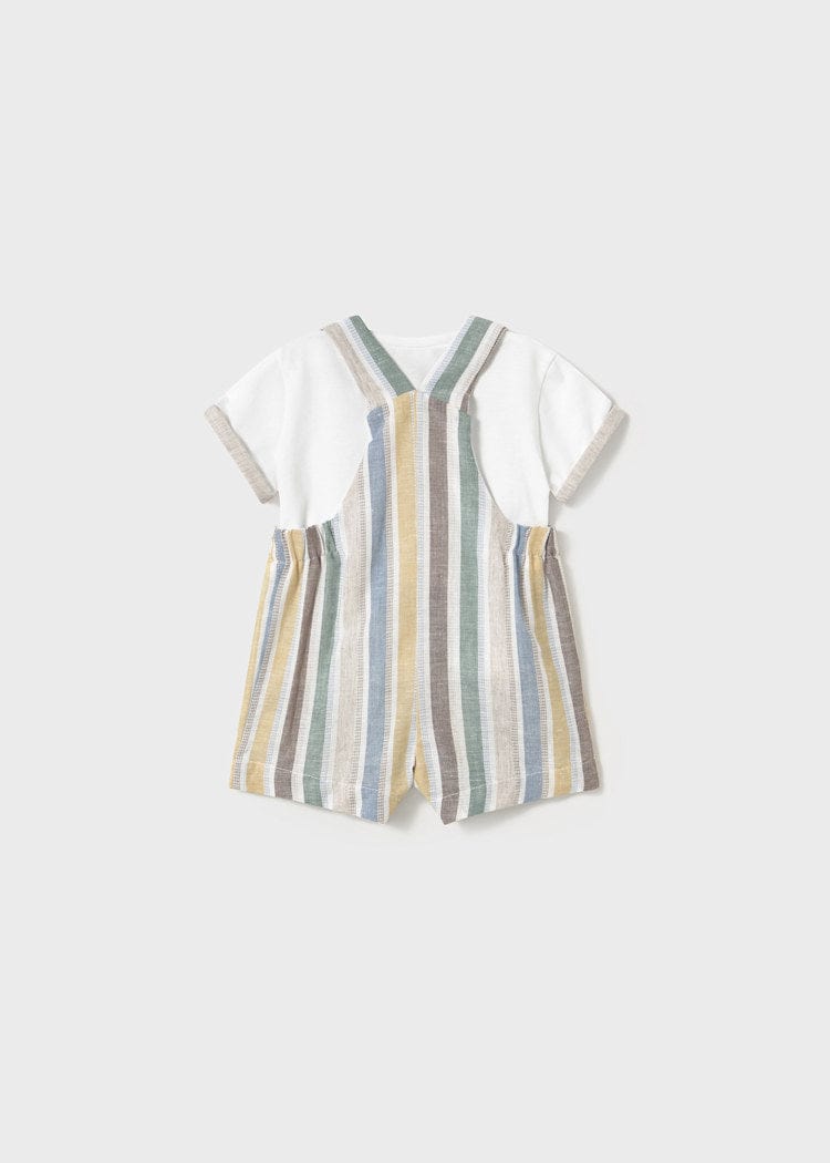 Mayoral Usa Inc Mayoral Overall & Linen T-Shirt Set - Little Miss Muffin Children & Home
