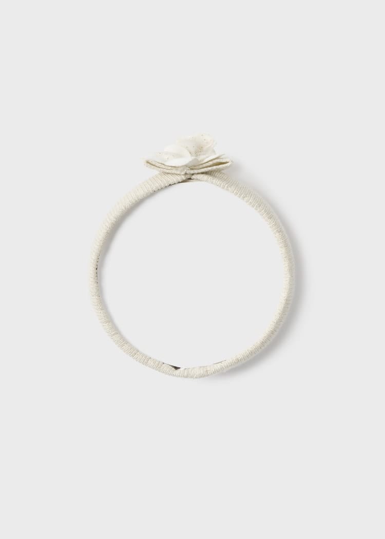 Mayoral Usa Inc Mayoral Floral Headband for Baby in Champagne - Little Miss Muffin Children & Home