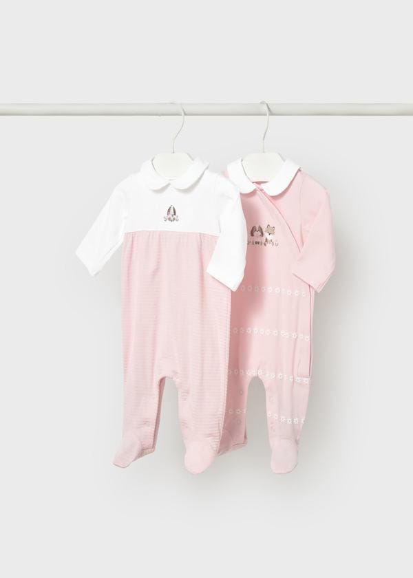 Mayoral Usa Inc Newborn Footie in Baby Pink, 2 Colors Available - Little Miss Muffin Children & Home