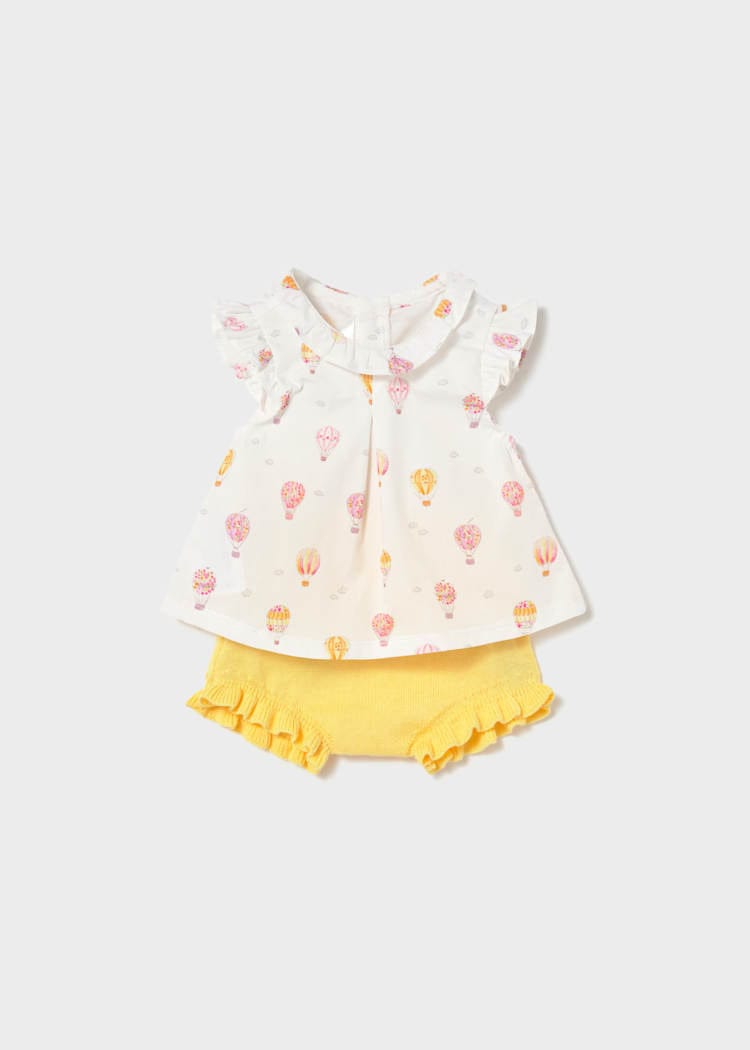 Mayoral Usa Inc Newborn Ruffled Blouse & Bloomers Set in Sunny - Little Miss Muffin Children & Home