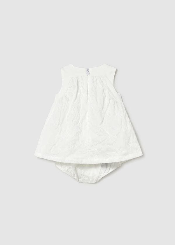 Newborn Embroidered Dress & Bloomer Set in White