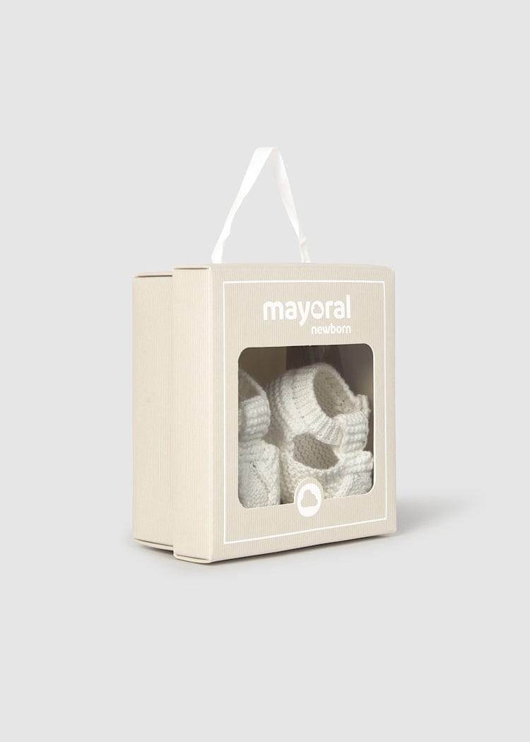 Mayoral Usa Inc Mayoral Knit Booties in Natural - Little Miss Muffin Children & Home