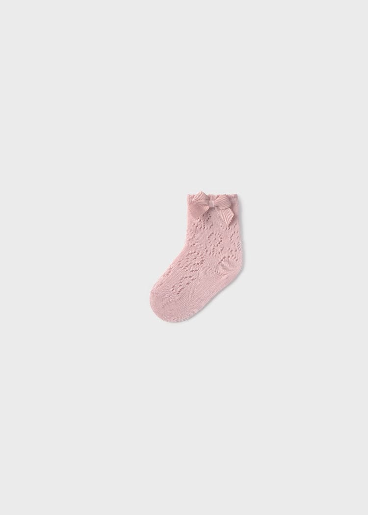 Mayoral Usa Inc Mayoral Newborn Bow Detail Socks in Sakura - Little Miss Muffin Children & Home