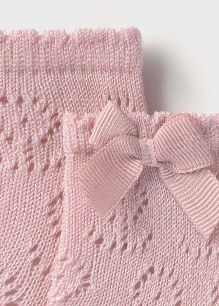 Mayoral Usa Inc Mayoral Newborn Bow Detail Socks in Sakura - Little Miss Muffin Children & Home