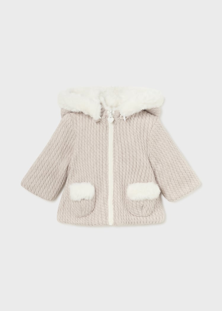 Mayoral Usa Inc Mayoral Reversible Hooded Jacket for Baby in Heather Walnut - Little Miss Muffin Children & Home