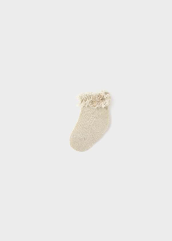 Mayoral Usa Inc Baby Ruffled Socks in Champagne - Little Miss Muffin Children & Home