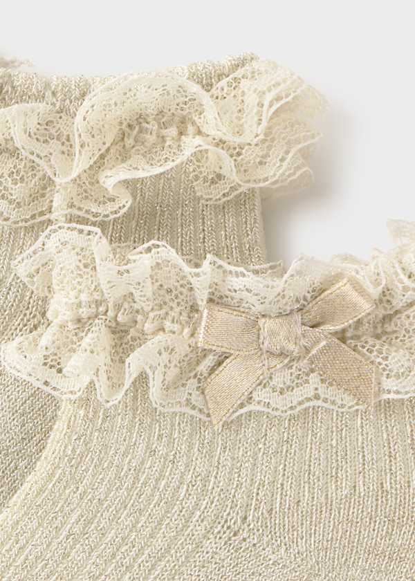 Mayoral Usa Inc Baby Ruffled Socks in Champagne - Little Miss Muffin Children & Home