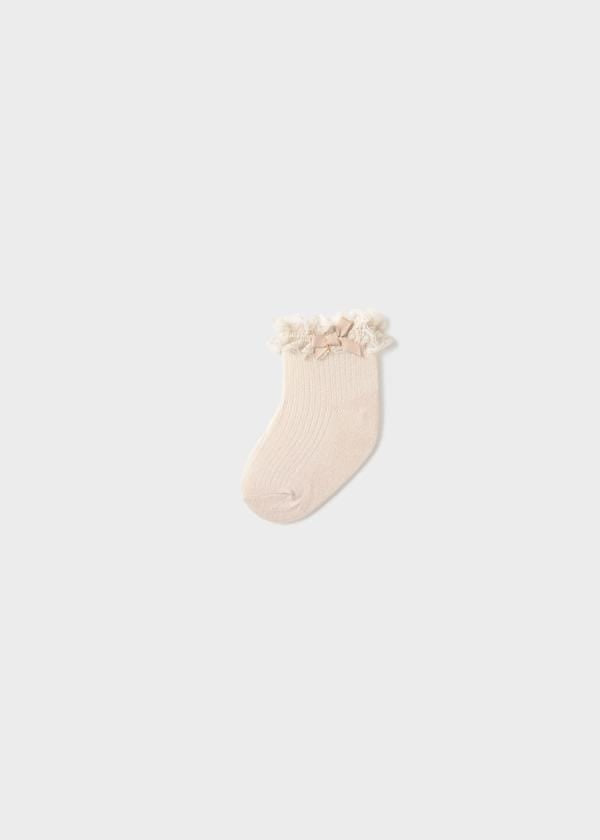 Baby Ruffled Socks in Wheat