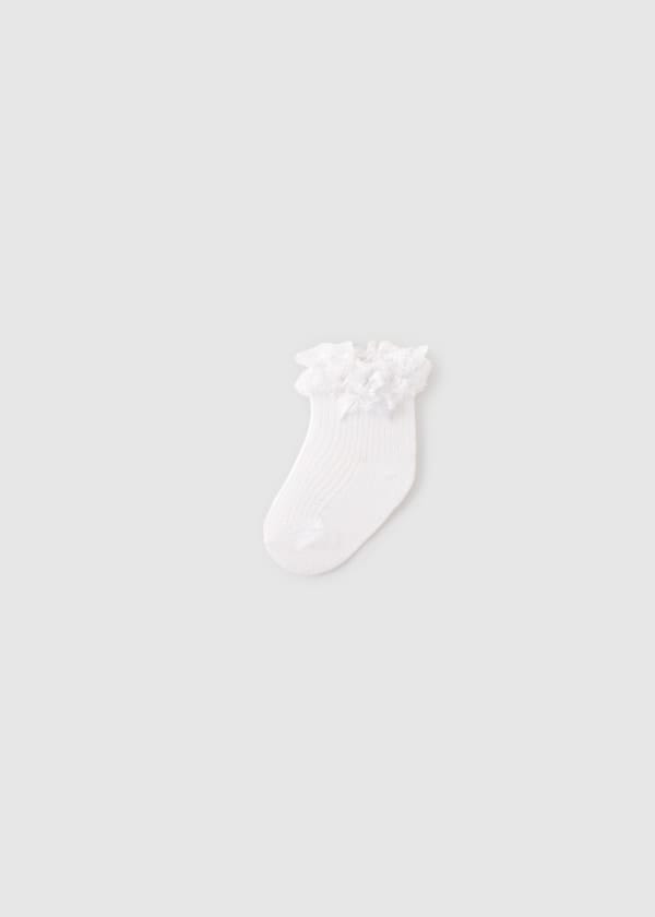 Mayoral Usa Inc Baby Ruffled Socks in White - Little Miss Muffin Children & Home