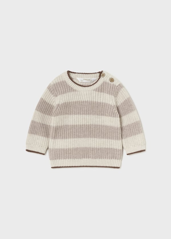 Mayoral Usa Inc Mayoral Striped Sweater in Heather Tiramisu - Little Miss Muffin Children & Home