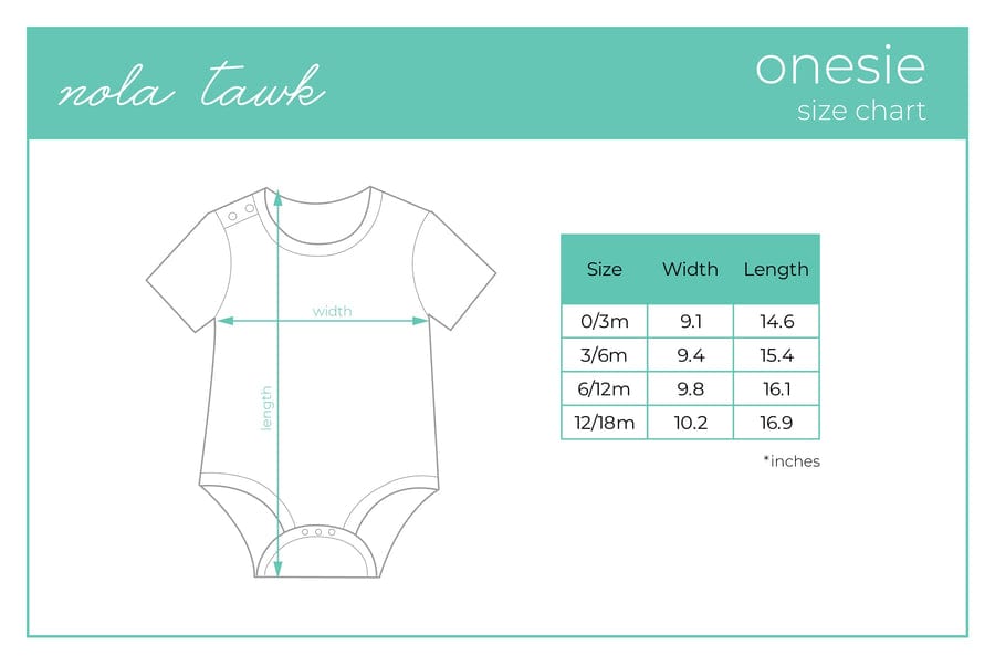 Nola Tawk Nola Tawk My First Beignet Organic Cotton Baby Onesie - Little Miss Muffin Children & Home
