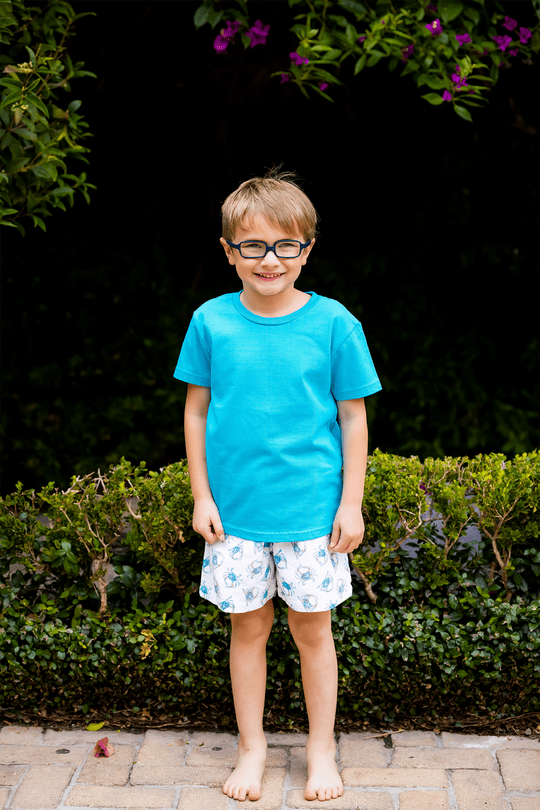 Nola Tawk Nola Tawk Catching Crabs Organic Muslin Shorts - Little Miss Muffin Children & Home