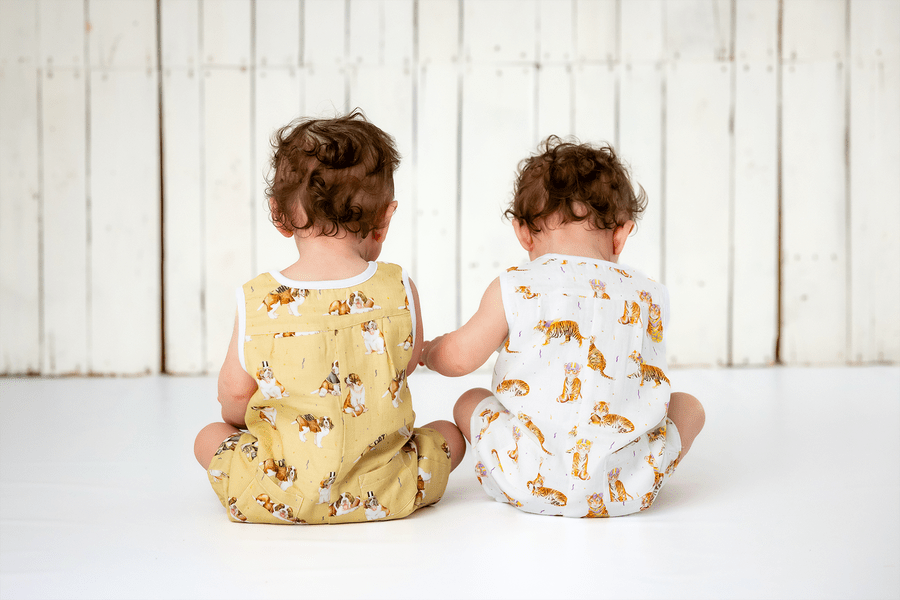 Nola Tawk Nola Tawk MVP: Louisiana Saints Organic Muslin Shortall - Little Miss Muffin Children & Home