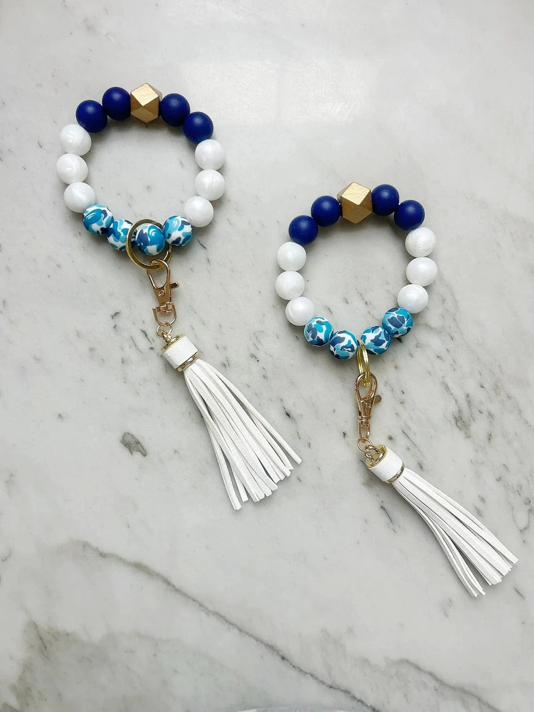 Lanyard Lovebirds O Wristband Keychain White Tassel - Little Miss Muffin Children & Home