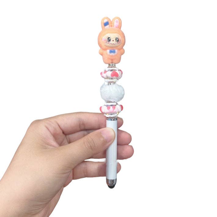 orange labubu pen