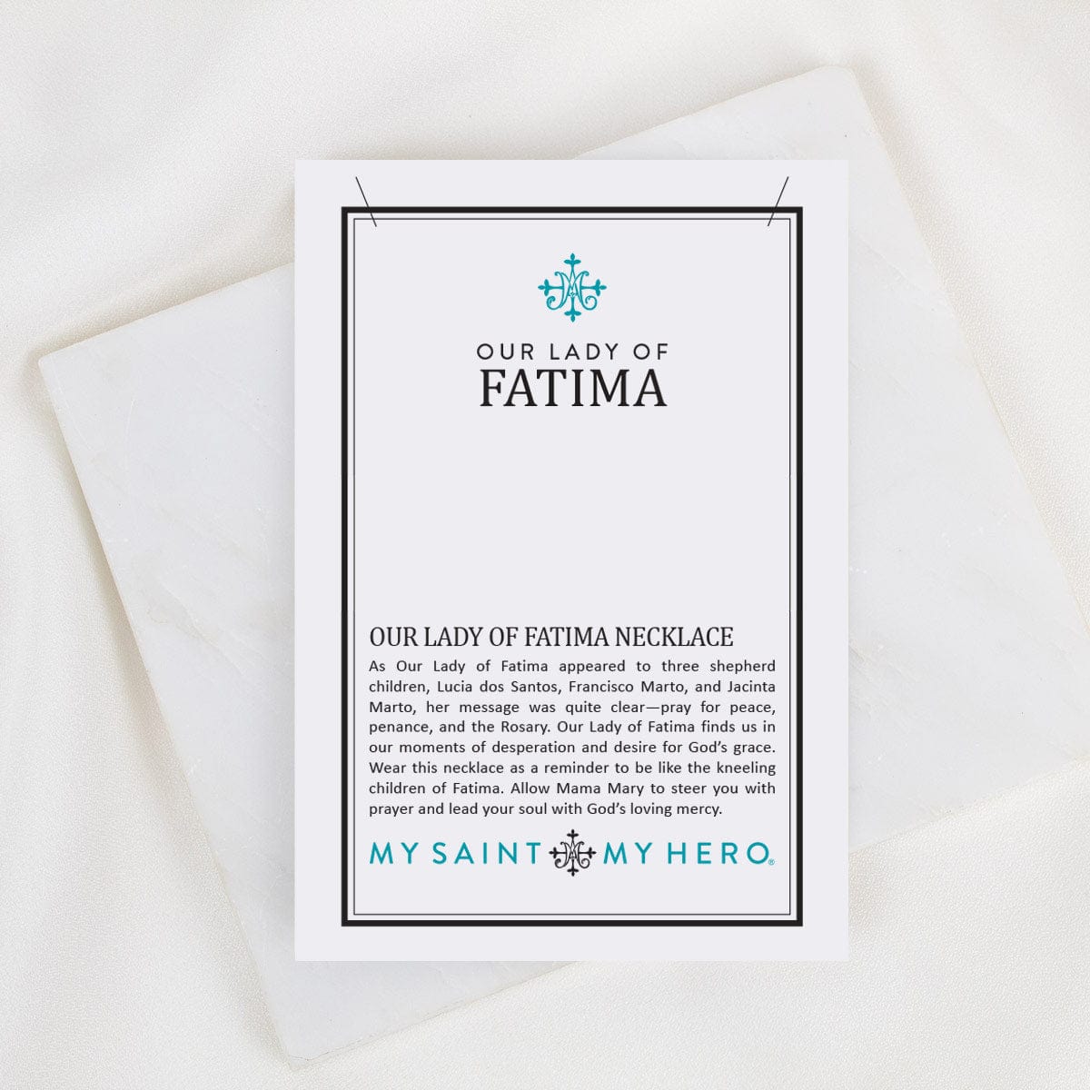 My Saint My Hero Our Lady of Fatima - 18K Gold Plated - Little Miss Muffin Children & Home