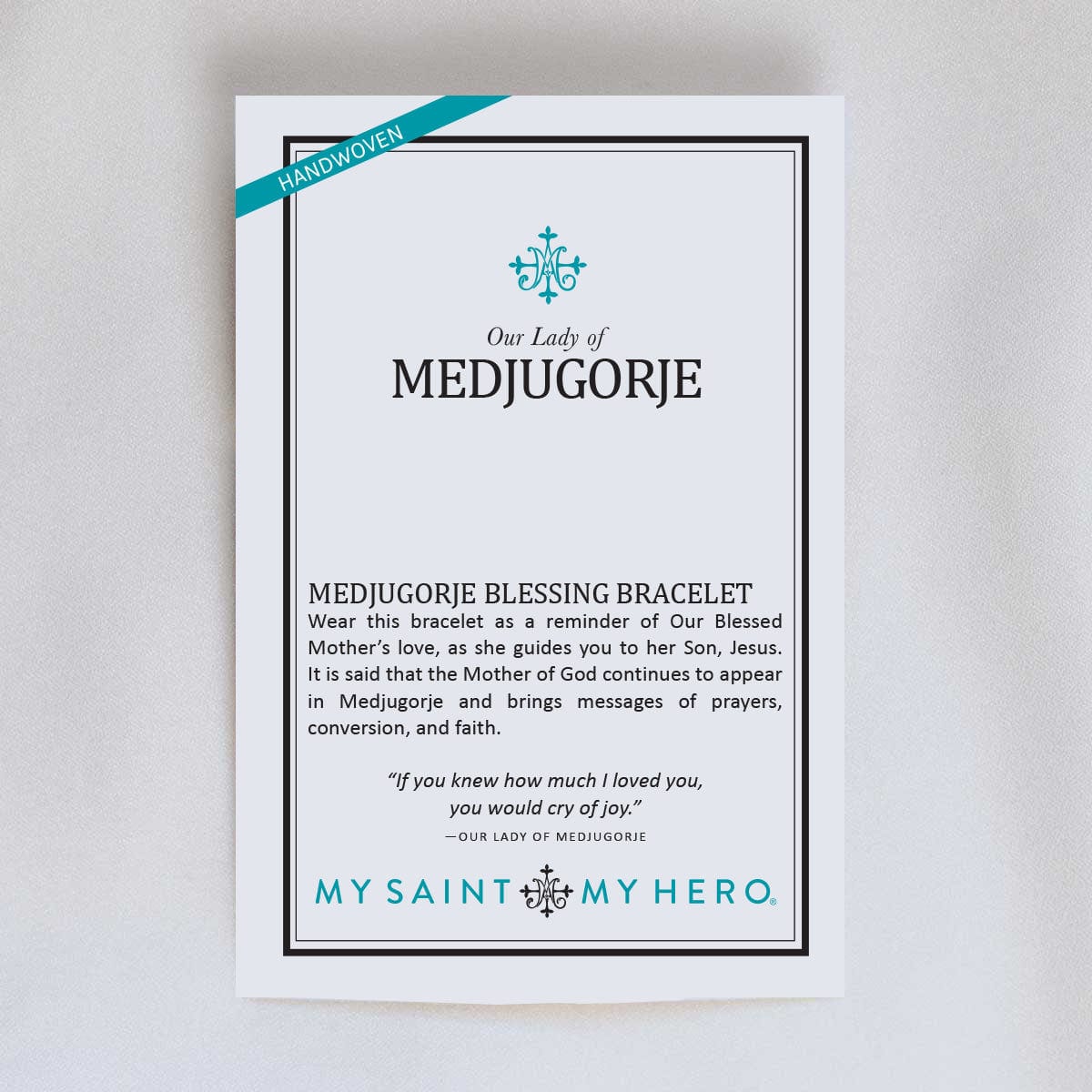 My Saint My Hero My Saint My Hero Our Lady of Medjugorje Bracelet - White/Gold - Little Miss Muffin Children & Home