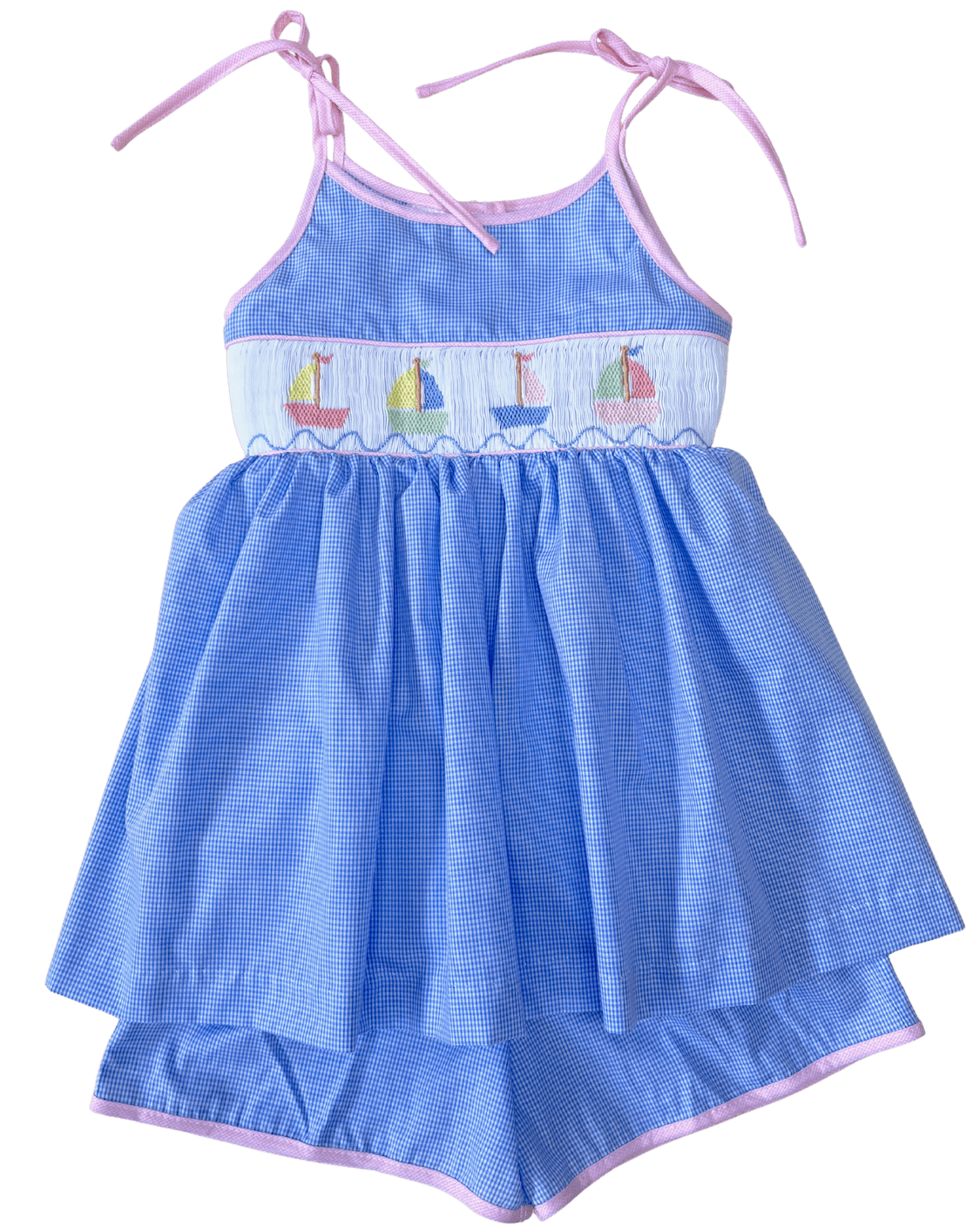 Lulu Bebe Lulu Bebe Sailboat Smocked Joice Dress - Little Miss Muffin Children & Home