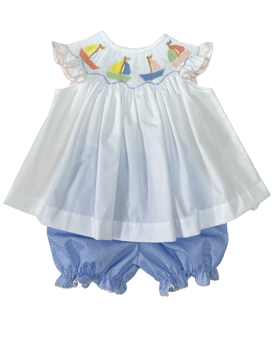 Lulu Bebe Lulu Bebe Sailboat Smocked Emma Bloomer Set - Little Miss Muffin Children & Home