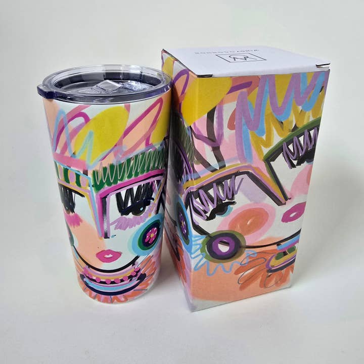 hand painted tumbler