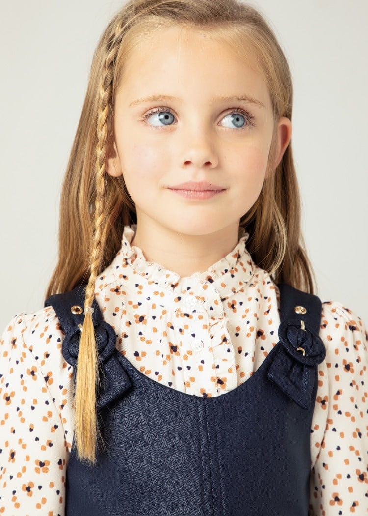 Mayoral Usa Inc Mayoral Girls Pinafore Dress in Navy - Little Miss Muffin Children & Home