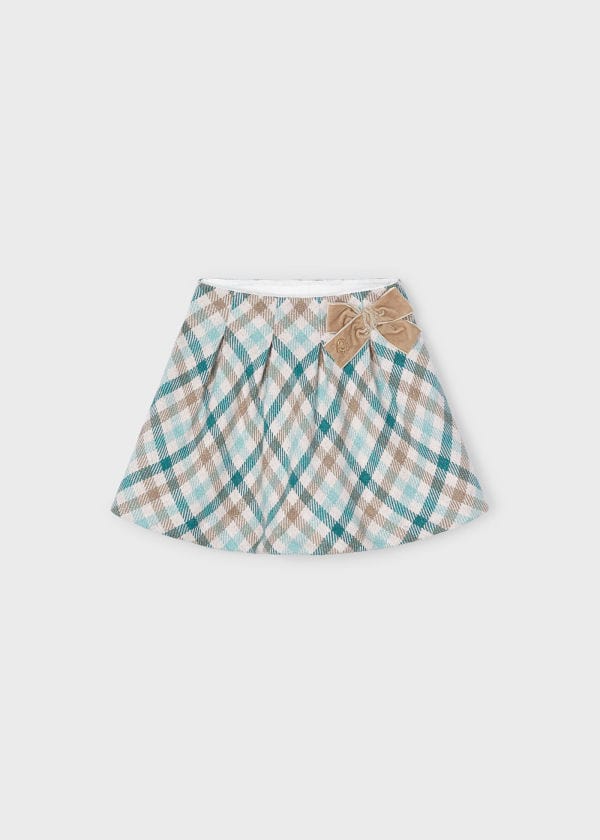 Mayoral Usa Inc Mayoral Plaid Skirt with Bow for Girls - Little Miss Muffin Children & Home