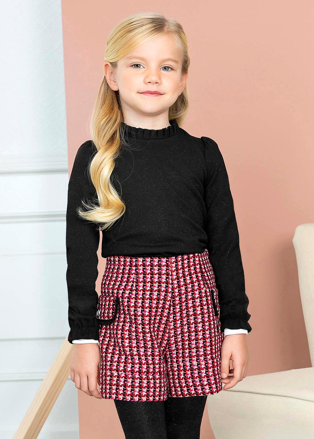 Abel & Lula Abel & Lula Houndstooth Shorts - Little Miss Muffin Children & Home