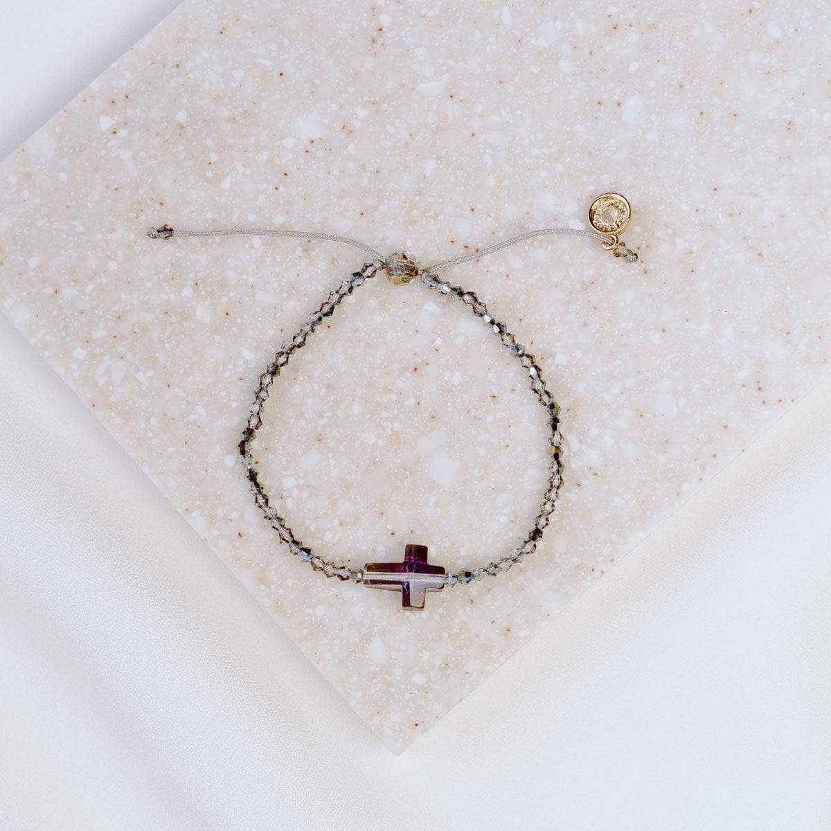 My Saint My Hero Let There Be Light Bracelet Crystal Cross- Paradise Shine Crystal Beads - Little Miss Muffin Children & Home