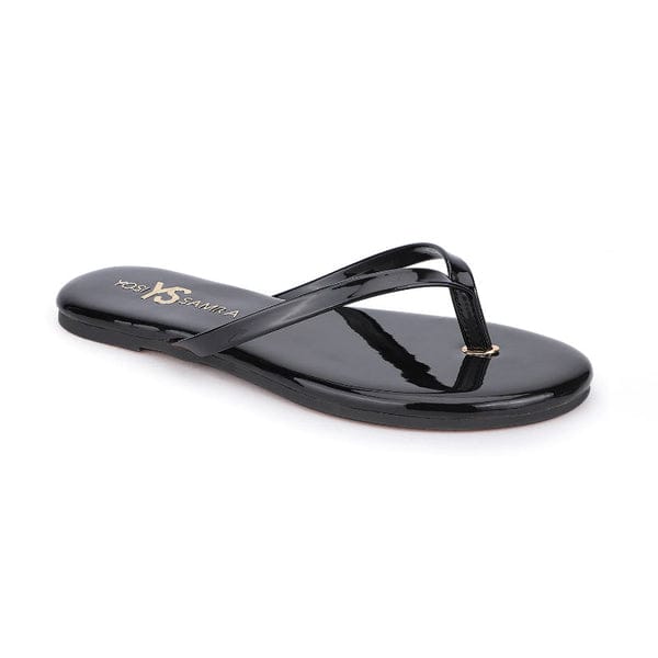 Black Patent Rivington Flip Flop
