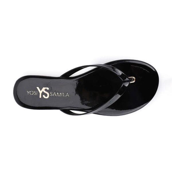 Black Patent Rivington Flip Flop