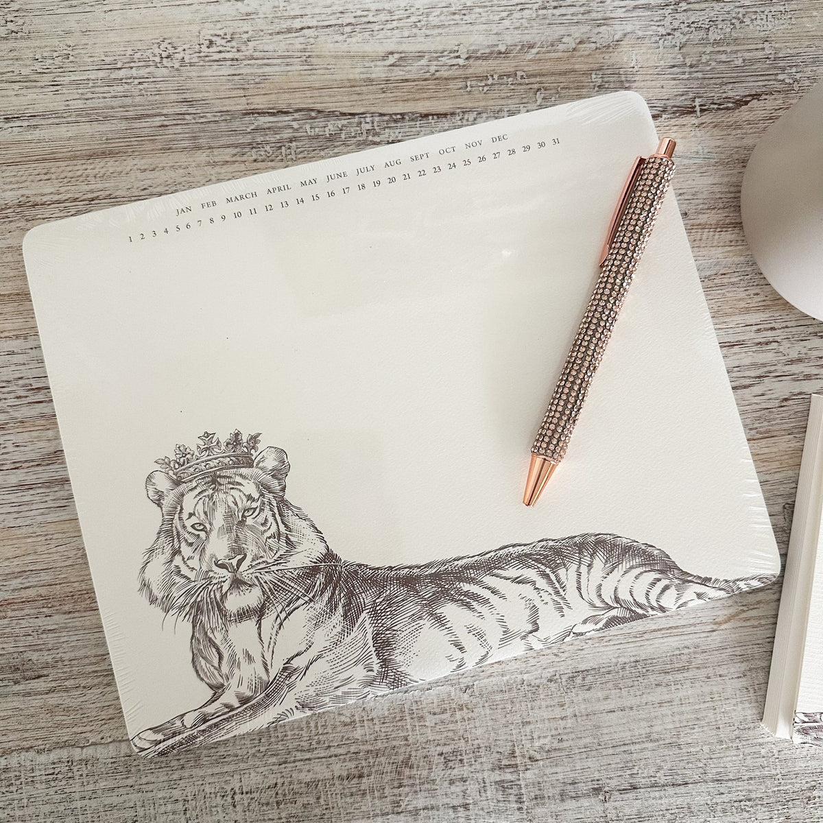 royal tiger mouse pad and note pad